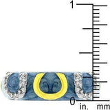 Blue Enamel Horseshoe Ring - JGI - Flyclothing LLC