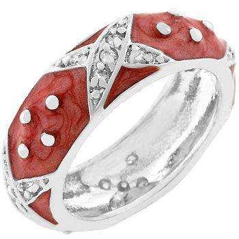 Marbled Pink Enamel Ring - JGI - Flyclothing LLC