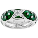 Marbled Forest Green Enamel Ring - JGI - Flyclothing LLC