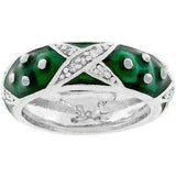 Marbled Forest Green Enamel Ring - JGI - Flyclothing LLC