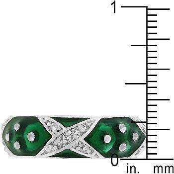 Marbled Forest Green Enamel Ring - JGI - Flyclothing LLC
