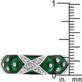 Marbled Forest Green Enamel Ring - JGI - Flyclothing LLC