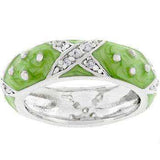 Marbled Apple Green Enamel Ring - JGI - Flyclothing LLC