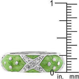 Marbled Apple Green Enamel Ring - JGI - Flyclothing LLC