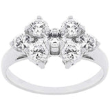 Round Cubic Zirconia Cluster Ring - JGI - Flyclothing LLC