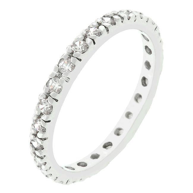 Clear Cubic Zirconia Eternity Ring - JGI