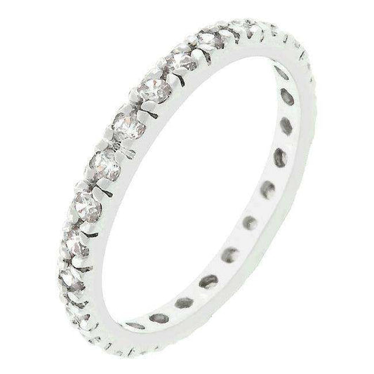 Clear Cubic Zirconia Eternity Ring - JGI - Flyclothing LLC