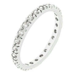 Clear Cubic Zirconia Eternity Ring - JGI