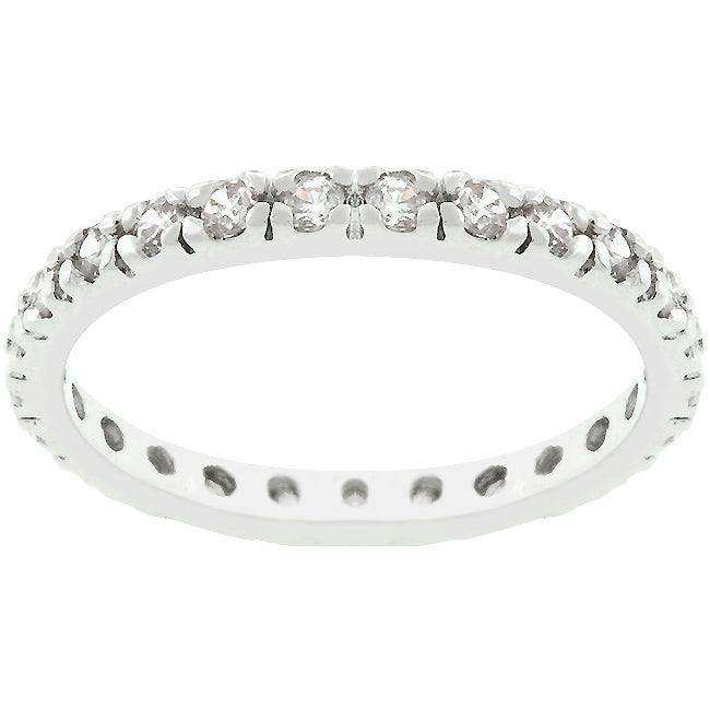 Clear Cubic Zirconia Eternity Ring - JGI - Flyclothing LLC