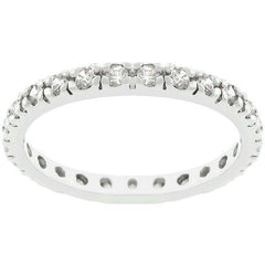 Clear Cubic Zirconia Eternity Ring - JGI