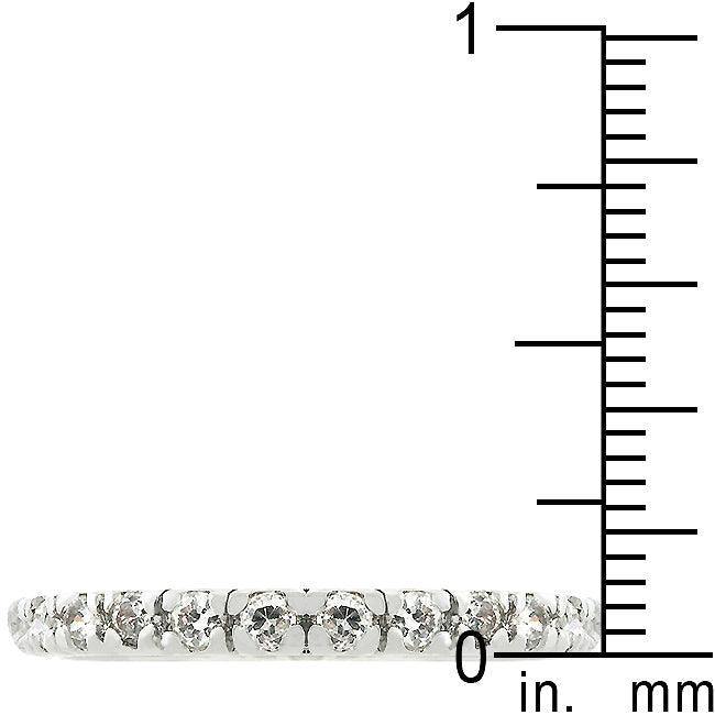 Clear Cubic Zirconia Eternity Ring - JGI