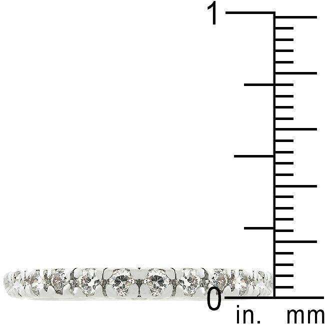 Clear Cubic Zirconia Eternity Ring - JGI - Flyclothing LLC