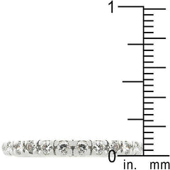Clear Cubic Zirconia Eternity Ring - JGI