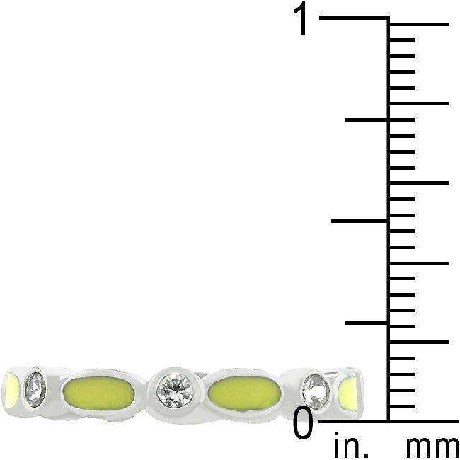 Yellow Link Enamel Stacker Ring - JGI - Flyclothing LLC