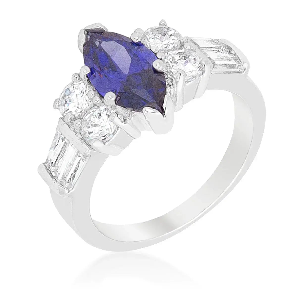 Tanzanite Purple Elegant Cocktail Ring - JGI - Flyclothing LLC