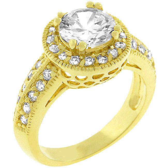 Pave Halo Vintage Crown Ring - JGI - Flyclothing LLC