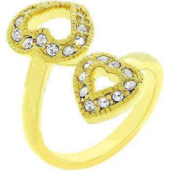 Dual Pave Hearts Ring - JGI - Flyclothing LLC