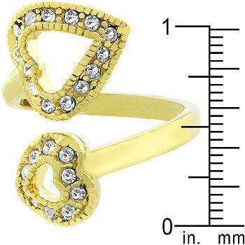 Dual Pave Hearts Ring - JGI - Flyclothing LLC