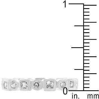 Rhodium Plated Eternity Stackable Band - JGI - Flyclothing LLC