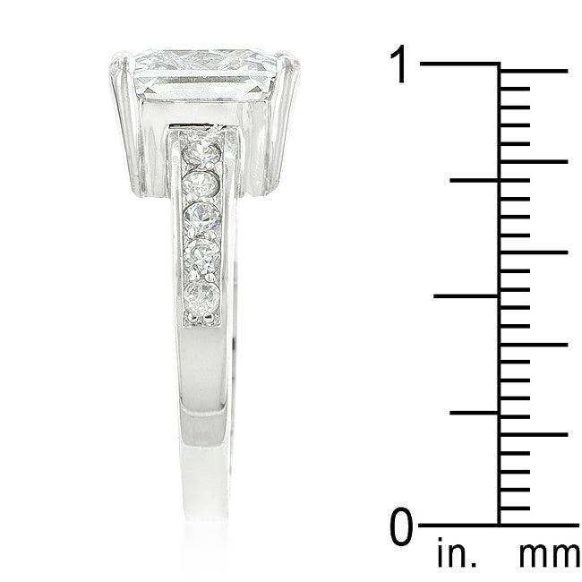 Classic Princess Cut Raised Pave Engagement Ring - JGI - Flyclothing LLC