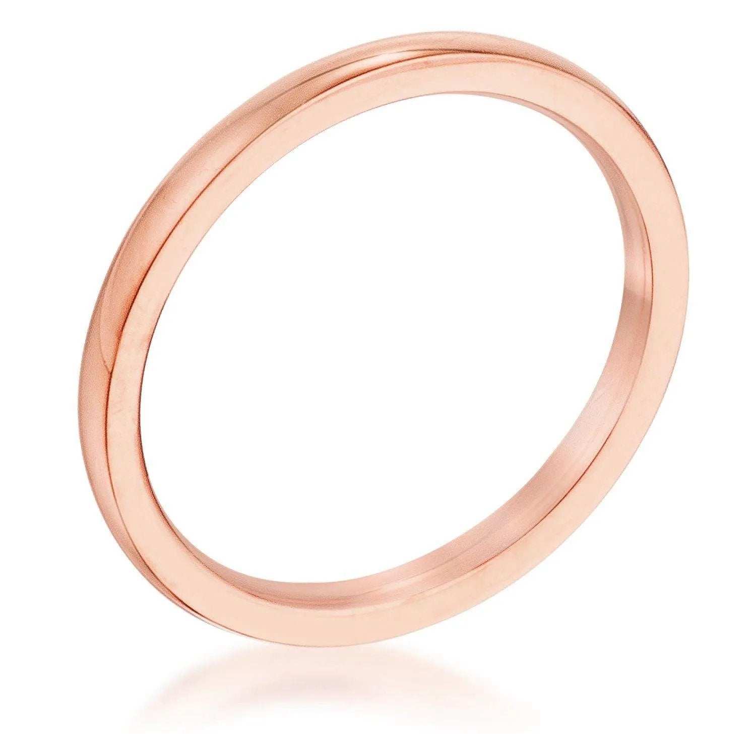 2 mm IPG Rose Goldtone Stainless Steel Wedding Band - JGI - Flyclothing LLC