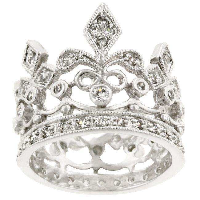 Cubic Zirconia Crown Eternity Ring - JGI - Flyclothing LLC