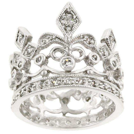 Cubic Zirconia Crown Eternity Ring - JGI - Flyclothing LLC