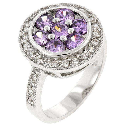 Amethyst Purple Lily Ring - JGI - Flyclothing LLC