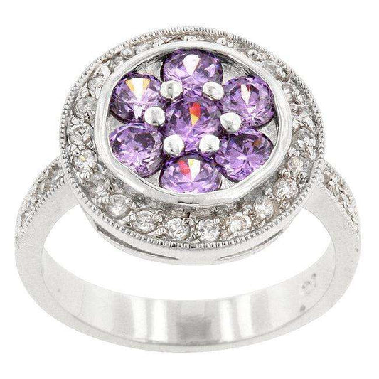 Amethyst Purple Lily Ring - JGI - Flyclothing LLC