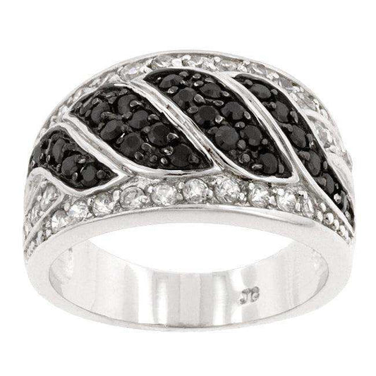 Black &amp; White Swirl Ring - JGI - Flyclothing LLC