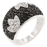 Black and White Tulip Ring - JGI