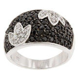 Black and White Tulip Ring - JGI