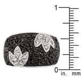 Black and White Tulip Ring - JGI
