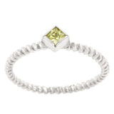 Twisted Petite Peridot Solitaire Ring - JGI - Flyclothing LLC