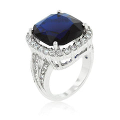 Deep Blue Sapphire Engagement Ring - JGI