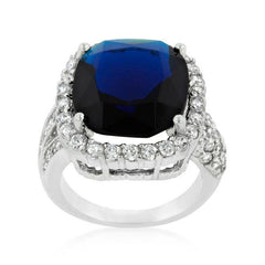 Deep Blue Sapphire Engagement Ring - JGI