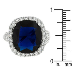 Deep Blue Sapphire Engagement Ring - JGI