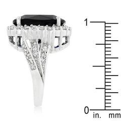 Deep Blue Sapphire Engagement Ring - JGI