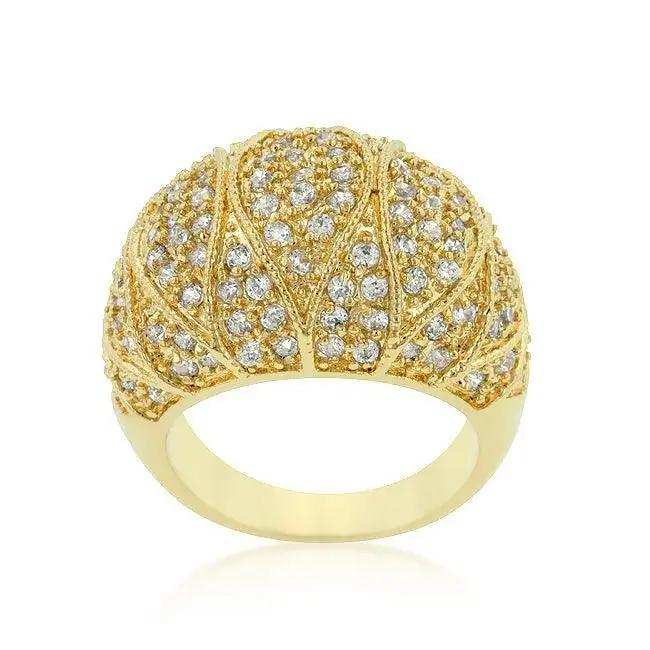 Goldeneye Clear Cubic Zirconia Cocktail Ring - JGI - Flyclothing LLC