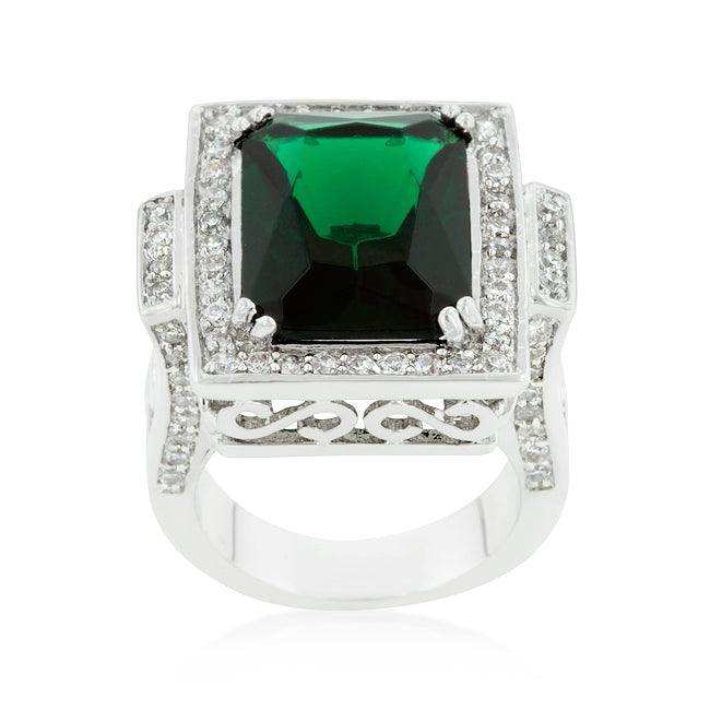Emerald Green Classic Cocktail Ring - JGI - Flyclothing LLC