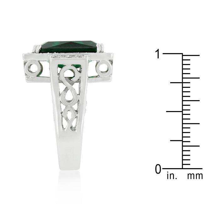 Emerald Green Classic Cocktail Ring - JGI - Flyclothing LLC