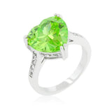 Apple Green Heart Ring - JGI