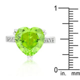Apple Green Heart Ring - JGI