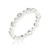Alternating Bezel Linked Cubic Zirconia Eternity Band - JGI - Flyclothing LLC