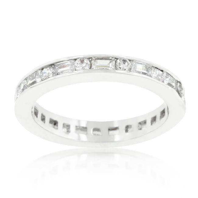 Alternating Cubic Zirconia Eternity Band - JGI - Flyclothing LLC