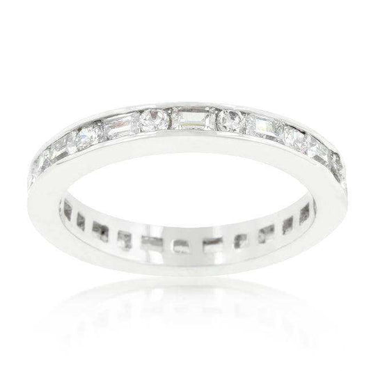 Alternating Cubic Zirconia Eternity Band - JGI - Flyclothing LLC