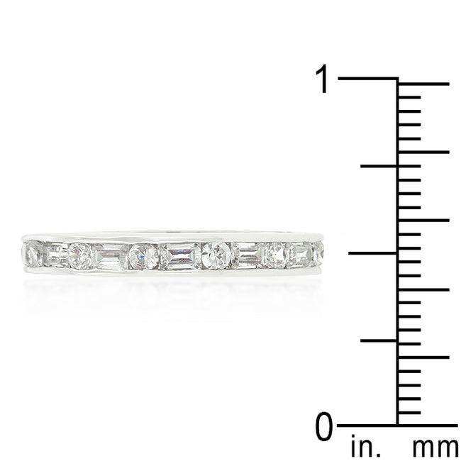Alternating Cubic Zirconia Eternity Band - JGI - Flyclothing LLC