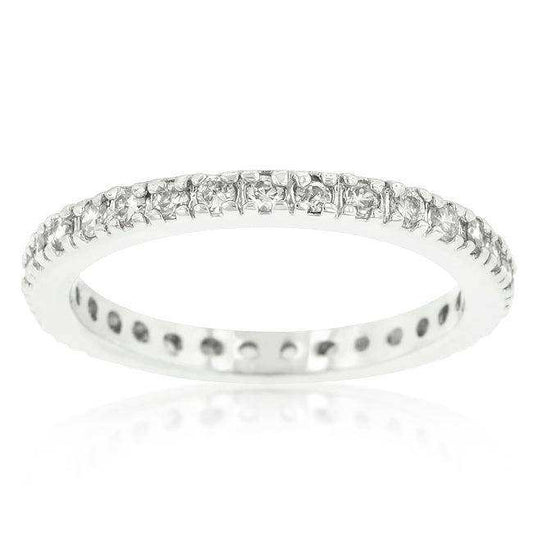 Delicate Cubic Zirconia Eternity Band - JGI - Flyclothing LLC