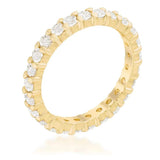 Goldtone Cubic Zirconia Eternity Band - JGI - Flyclothing LLC