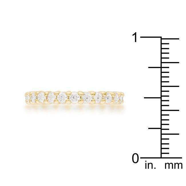 Goldtone Cubic Zirconia Eternity Band - JGI - Flyclothing LLC